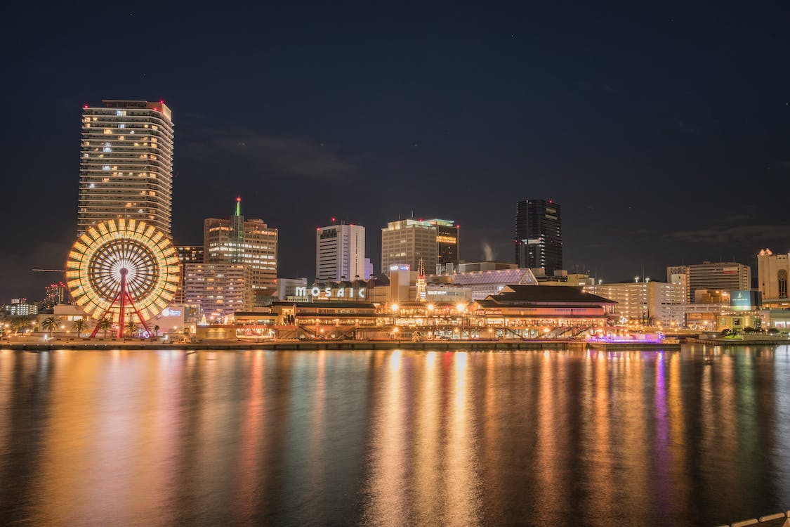 View of the Osaka bay area